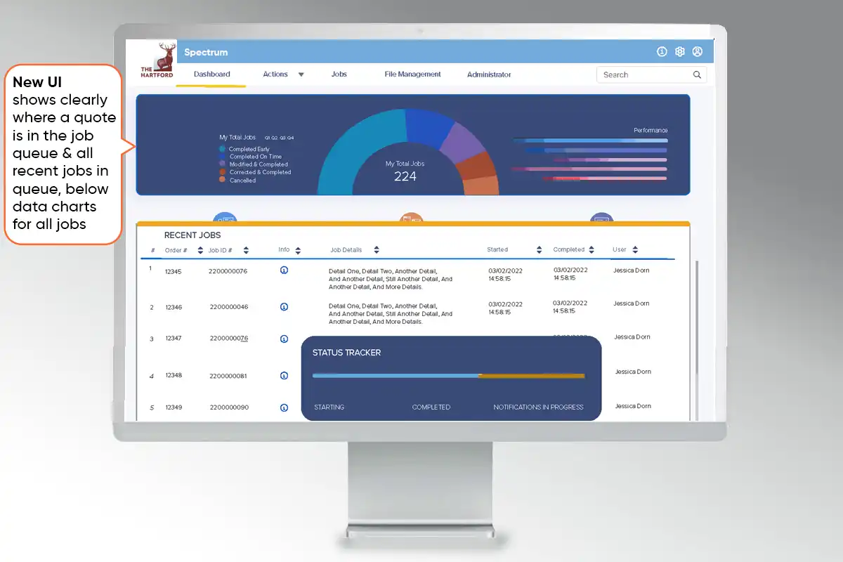 Quote tracking dashboard