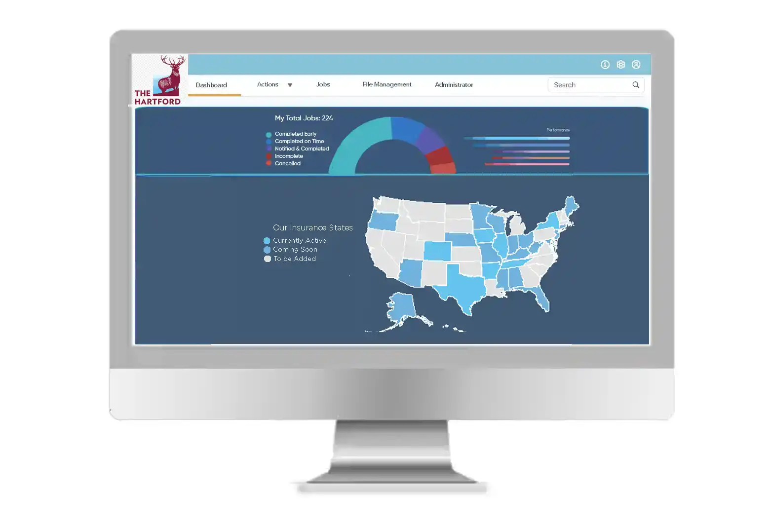 Regional data visualization charts