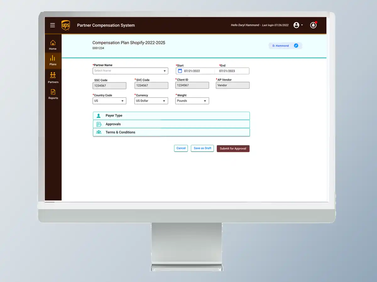 Corporate account team breakdown view